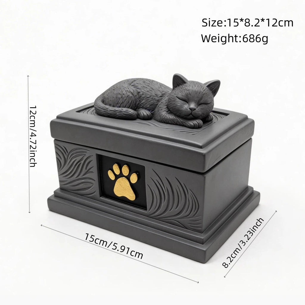 Pet Urn resin craft pet cat urn creative commemorative resting box cat dog funeral supplies cremation commemorative box