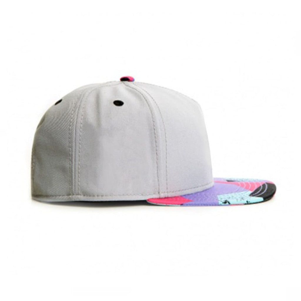 Trendy flat brimmed snapback hatsexternal iron label