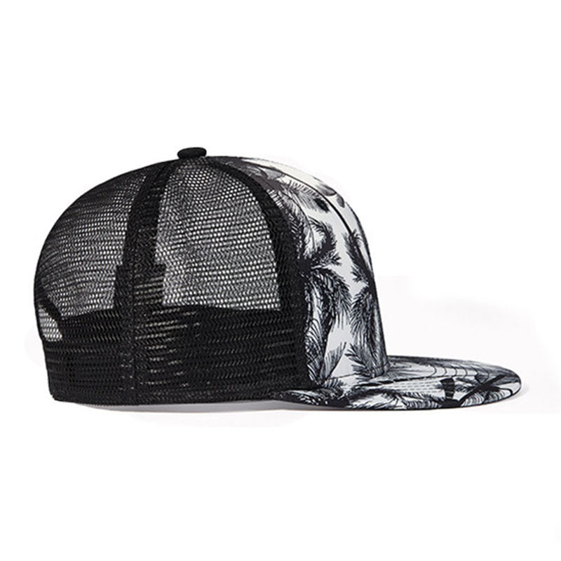 Trendy flat brimmed snapback hatsmesh wide brim sun shade