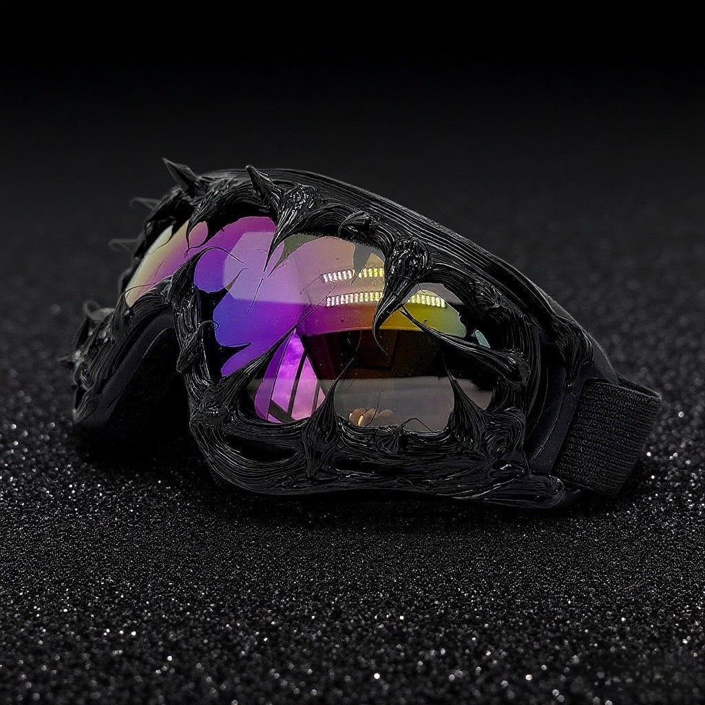 Trendy punk glasses gothic dark style
