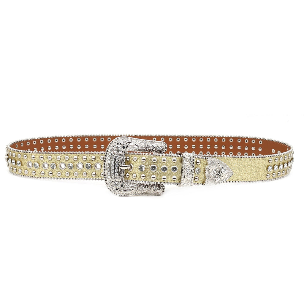 Hip-hop punk rhinestone belt punk style