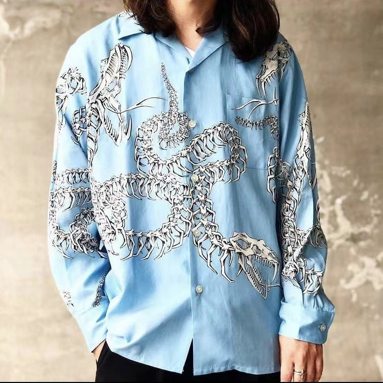 GUILTYPARTIES TIGER Long sleeved shirt 21AW keel cobra, hawaii, heaven tokyo loose long sleeved shirt