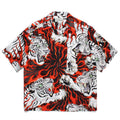 GUILTYPARTIES TIGER Shirts 23SS TIM LEHI Flame Tiger Full Print Hawaiian Short Sleeve Shirt Men