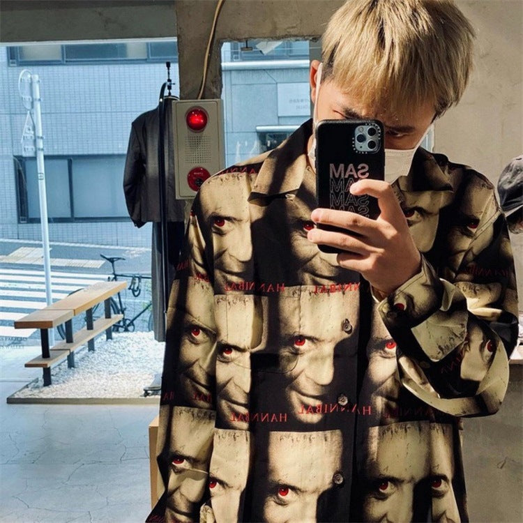 GUILTYPARTIES TIGER Long sleeved shirt Hannibal full print, Hawaiian long sleeve shirt