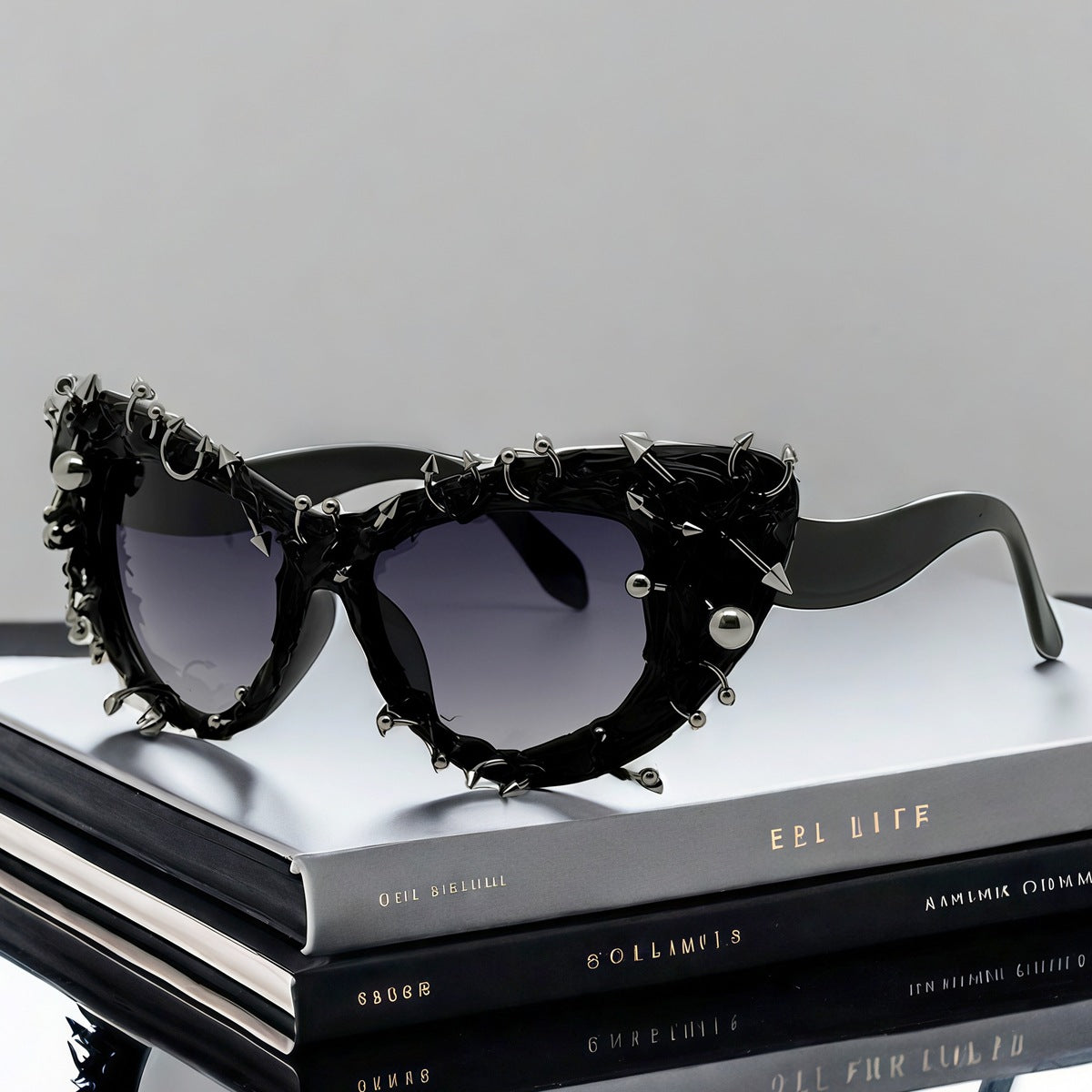 Trendy punk glasses cat eyes
