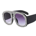 Trendy punk glasses with diamonds