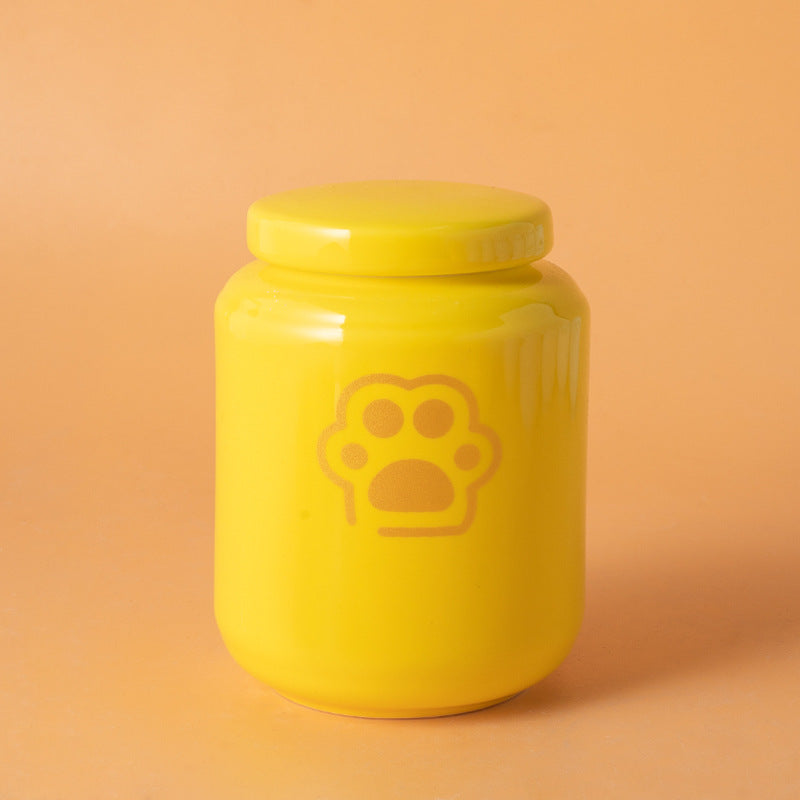 Pet Urn Dog Cat Ceramic Pet Memorial Jar Sealed with Lid Bone Jar Funeral Supplies