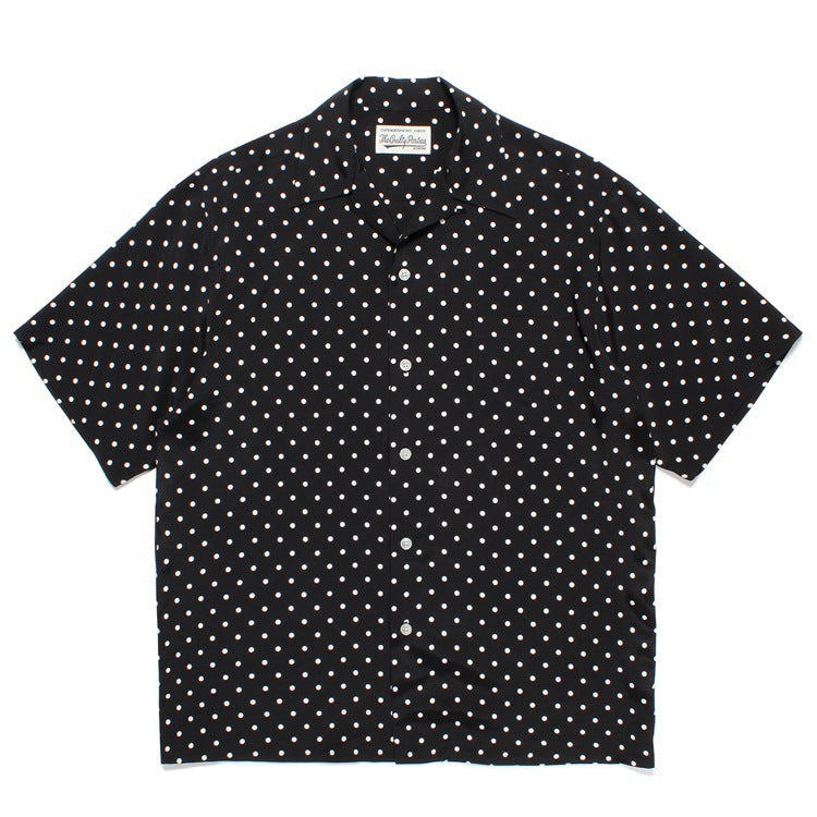 GUILTYPARTIES TIGER Shirts 23SS Striped Plaid Polka Dot Hawaiian Rayon Short Sleeve Shirt Men