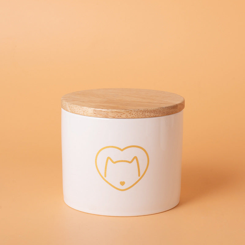 Pet Urn White Pet Urn Large Medium Small Ceramic Sealed Box Cat Dog Passed Away Hair Commemorative Funeral Supplies