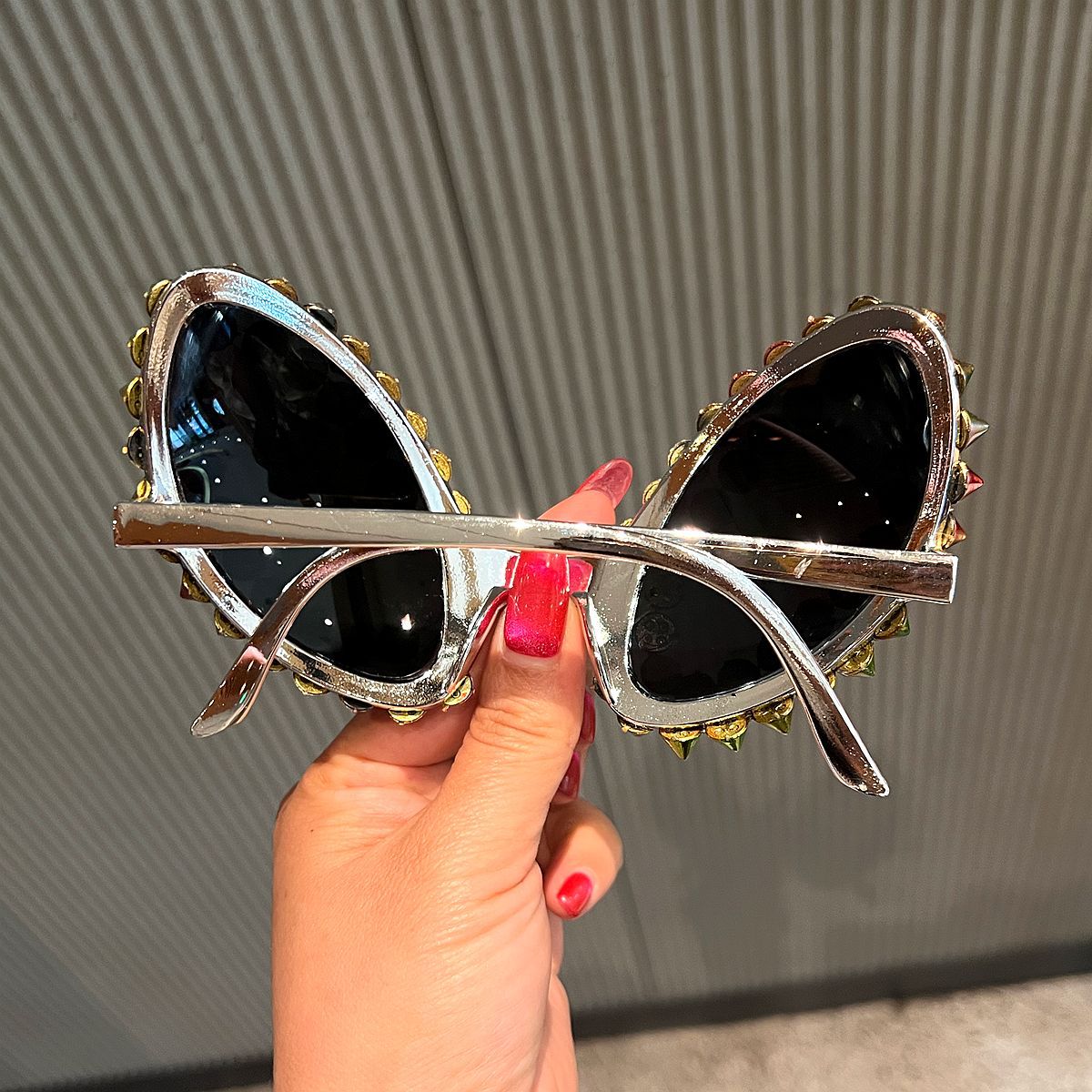 Trendy punk glasses funny alien