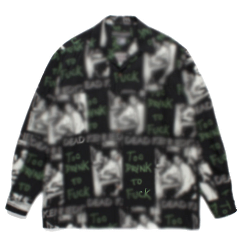 GUILTYPARTIES TIGER Long sleeved shirt printed long-sleeved shirt men's and women's trendy brand street loose Hawaiian shirt
