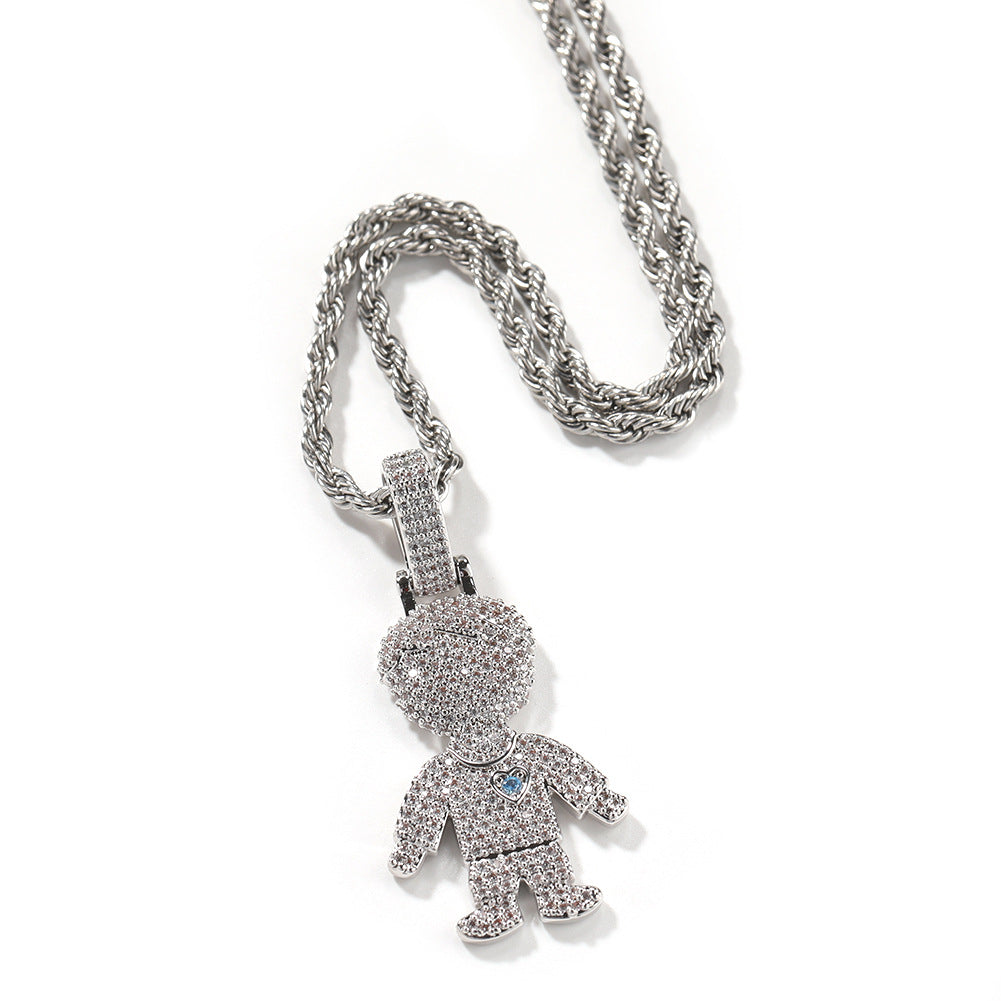 Jewelry Hip Hop Diamond Pendant Necklace Royalty Spectrum St. Valentine's