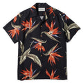 GUILTYPARTIES TIGER Shirts bird of paradise Hawaiian short-sleeved shirt men