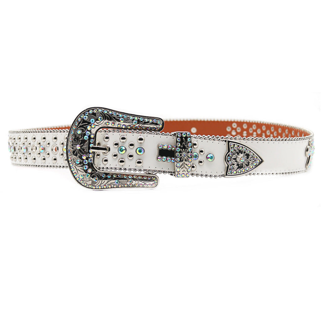 Hip-hop punk rhinestone belt punk style