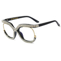 Trendy punk glasses with diamonds