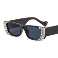 Trendy punk glasses retro diamond sunglasses uv protection