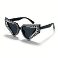 Trendy punk glasses triangular cat eyes