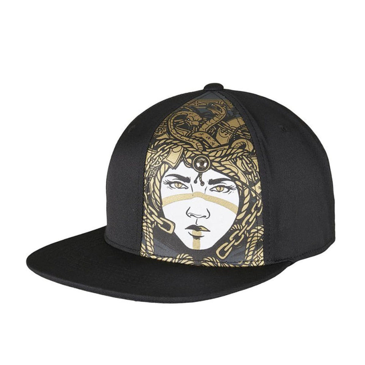 Trendy flat brimmed snapback hatsancient greek mythology medusa