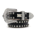Hip-hop punk rhinestone belt crown belt
