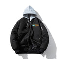 Mens Vintage Jackets Baseball Jacket Hooded Street Tide Cotton Jacket