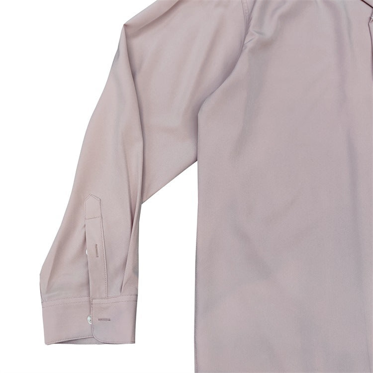GUILTYPARTIES TIGER Long sleeved shirt solid color letter embroidered Hawaiian rayon long-sleeved shirt men