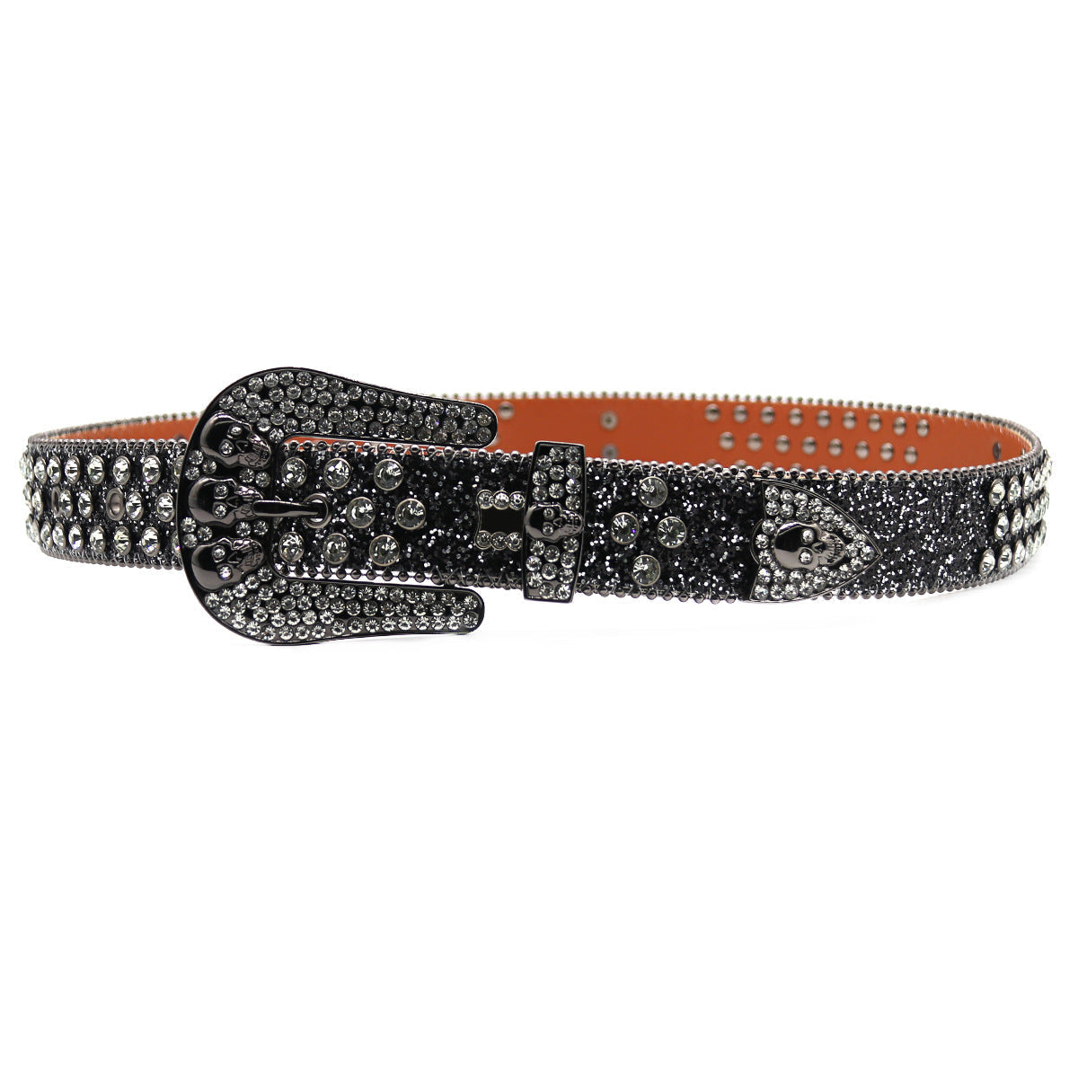 Hip-hop punk rhinestone belt skull punk style