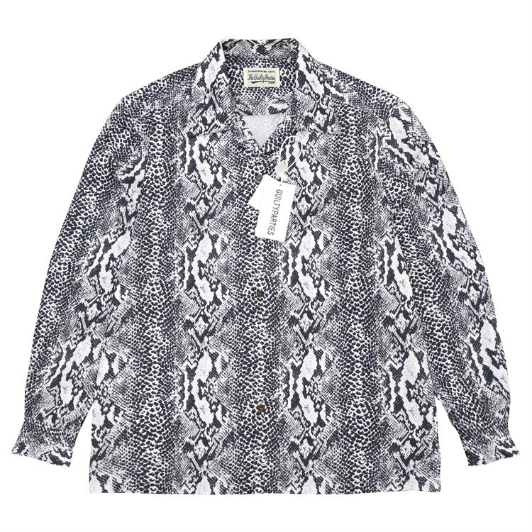 GUILTYPARTIES TIGER Long sleeved shirt Snake Hawaiian print long-sleeved shirt for men and women