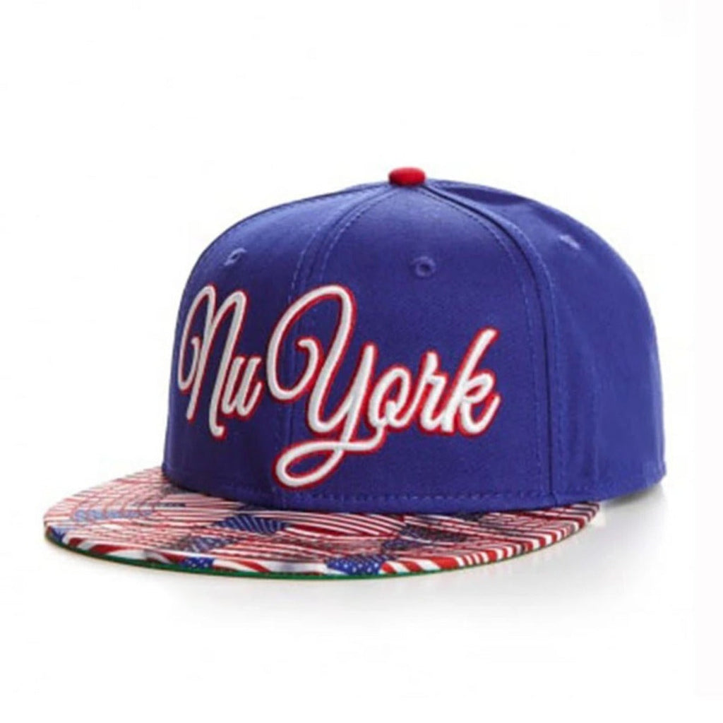 Trendy flat brimmed snapback hatsnew yorkletter spring summer sunshade