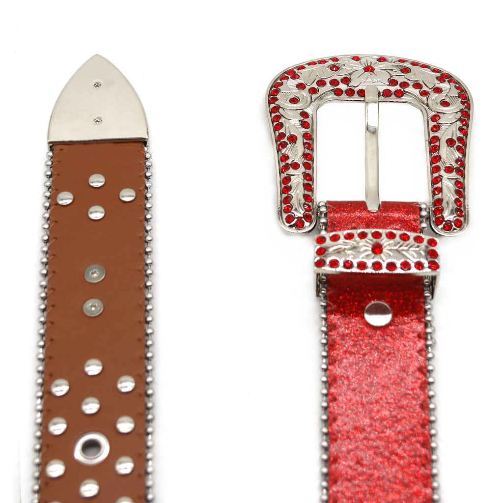 Hip-hop punk rhinestone belt flash diamond wide belt