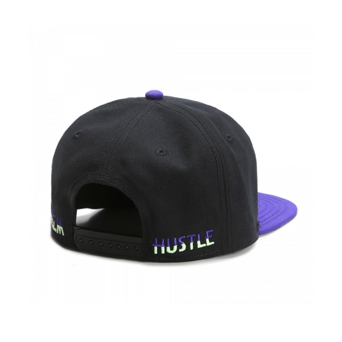 Trendy flat brimmed snapback hatscartoon purple leopard embroider summer