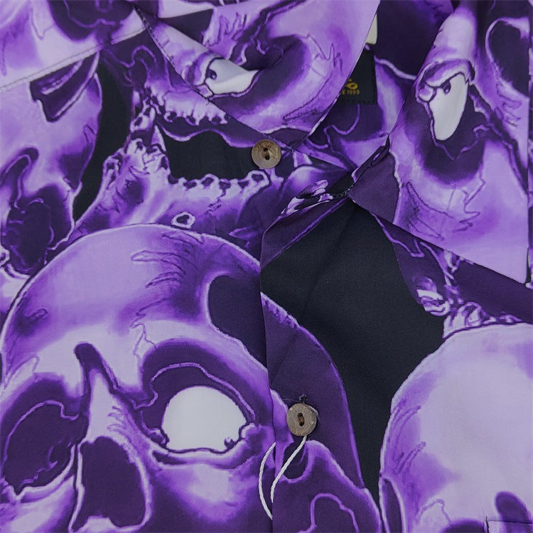GUILTYPARTIES TIGER Shirts 56 TATTOO Tattoo, Ghost Head, Skull Hawaiian Short Sleeve Shirt Men