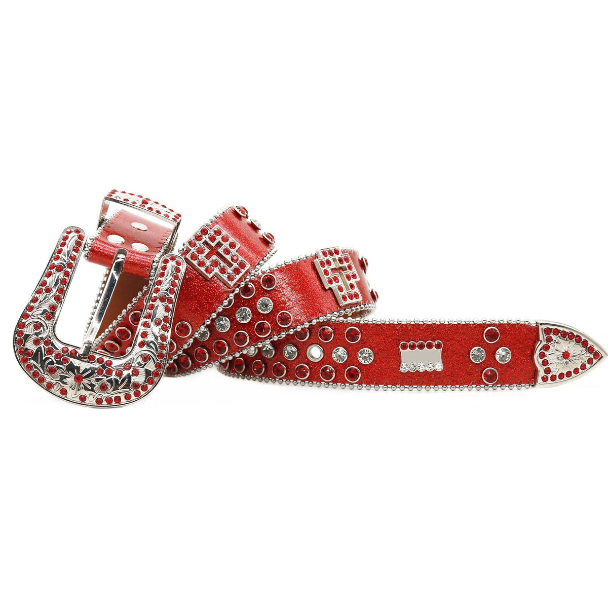Hip-hop punk rhinestone belt flash diamond wide belt