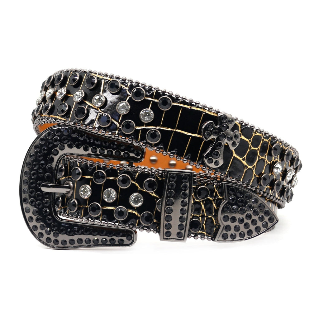 Hip-hop punk rhinestone belt cross accessories