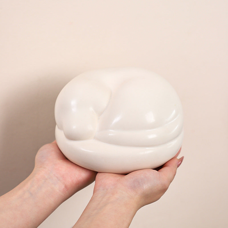 Pet Grave Marker Ceramic Pet Funeral Ceramic Cremation Urn Love Pet Cat and Dog Memorial Storage Container Memorial Jar