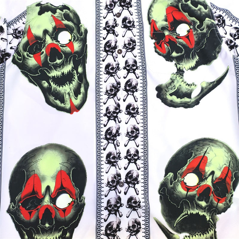 GUILTYPARTIES TIGER Shirts 22SS 56 TATTOO STUDIO Tattooed Skull, Short Sleeve Shirt