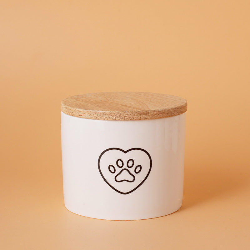 Pet Urn White Pet Urn Large Medium Small Ceramic Sealed Box Cat Dog Passed Away Hair Commemorative Funeral Supplies