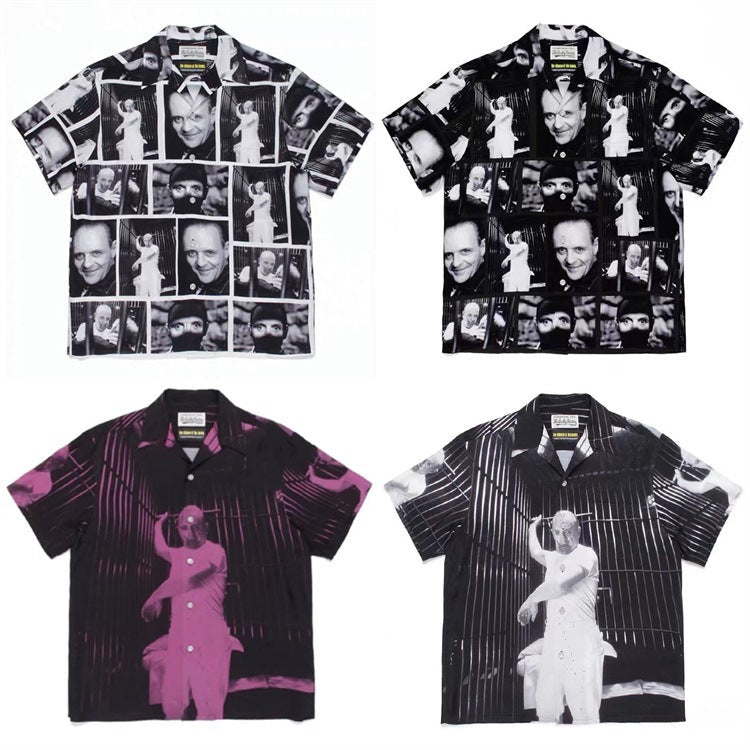 GUILTYPARTIES TIGER Shirts 21ss Joint Silence of the Lambs Thriller Movie Hannibal Hawaiian Short Sleeve Shirt