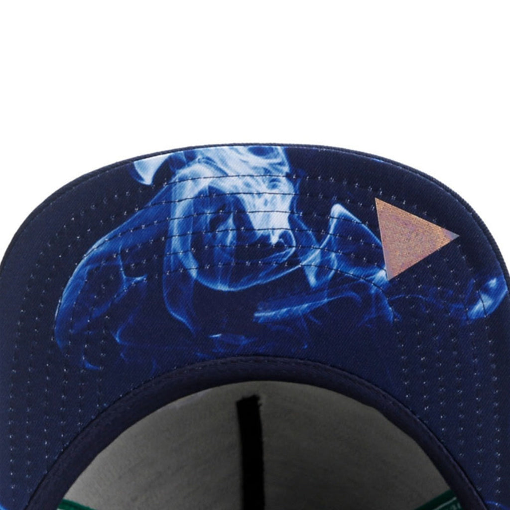 Trendy flat brimmed snapback hatsletterstonedembroider sunshade
