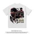 Nba T Shirt Printed Short-Sleeved T-shirt European and American High Street Fashion Brand Washed Old Men High-quality pure cotton comfortable and trendy clothing