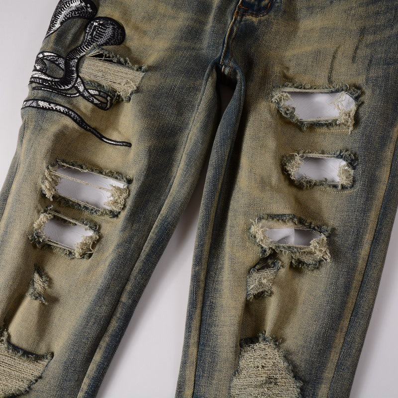 AMIRI Jeans Hole & Patch Stretch Slim Fit #611