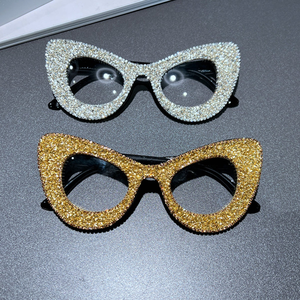 Trendy punk glasses gravel cat eyes