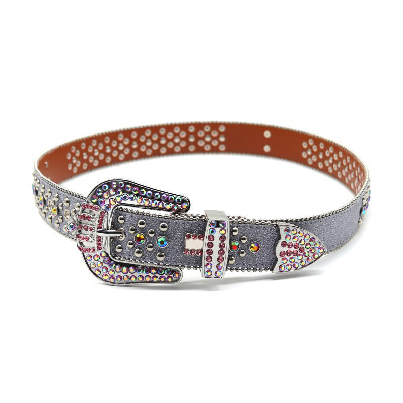 Hip-Hop Punk Rhinestone Belt Crown Rhinestone