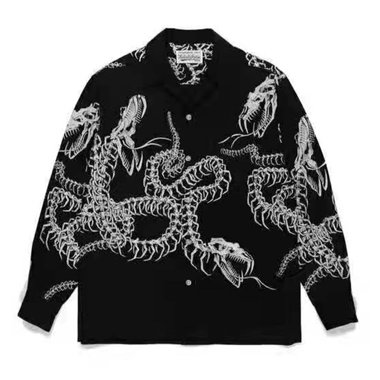 GUILTYPARTIES TIGER Long sleeved shirt 21AW keel cobra, hawaii, heaven tokyo loose long sleeved shirt