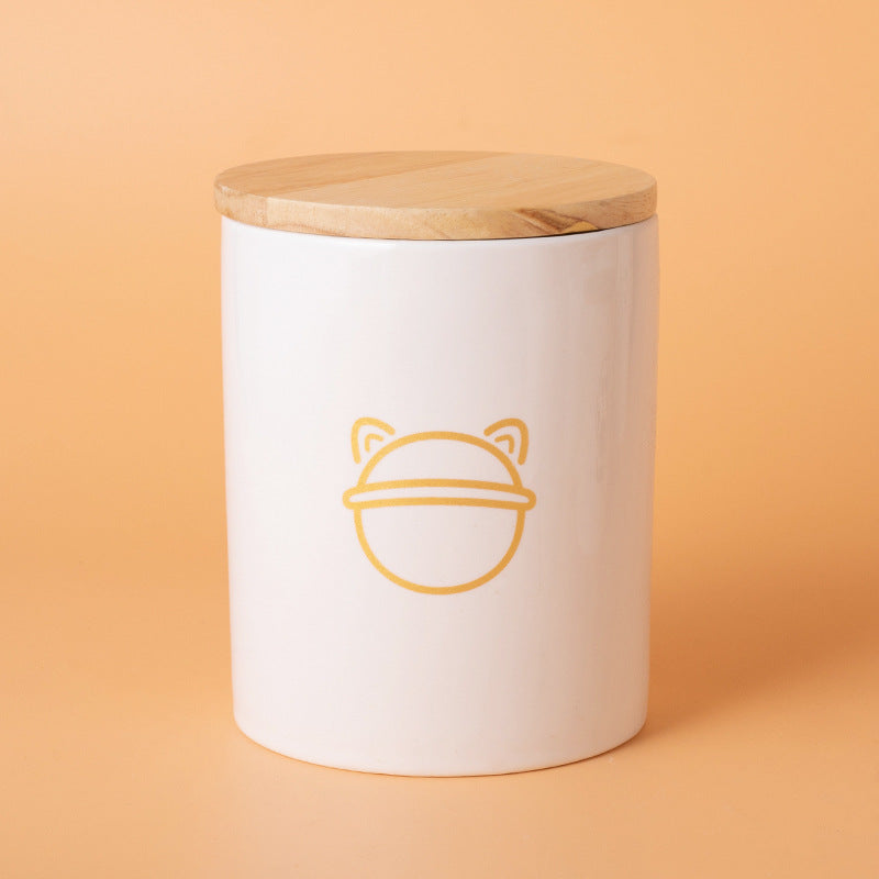Pet Urn White Pet Urn Large Medium Small Ceramic Sealed Box Cat Dog Passed Away Hair Commemorative Funeral Supplies