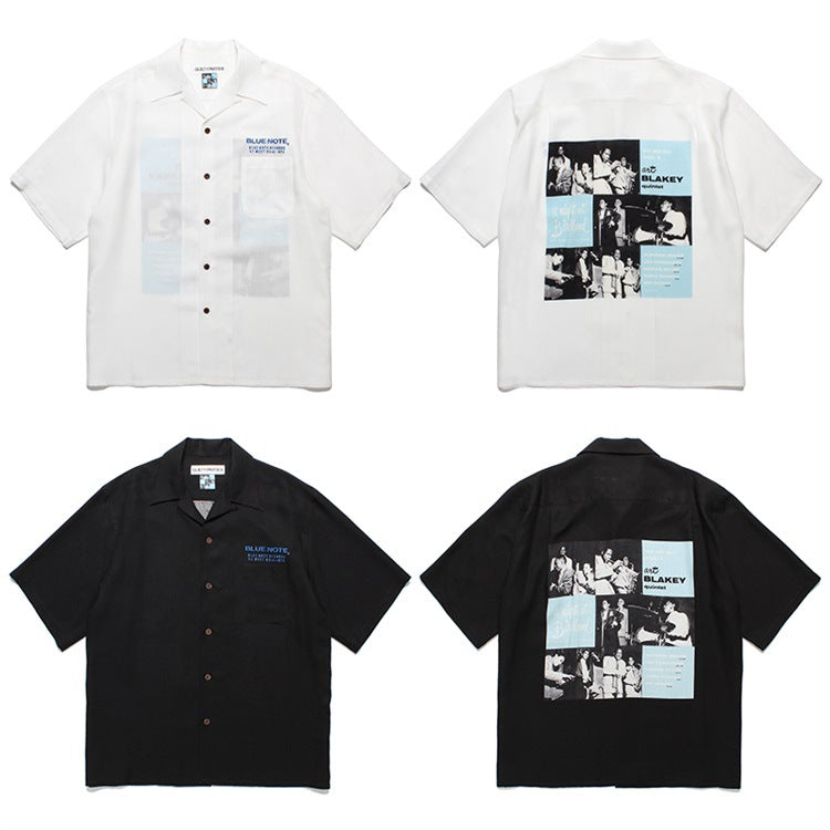 GUILTYPARTIES TIGER Shirts 24ss Art Blakey Jazz Drummer Hawaiian Short Sleeve Shirt
