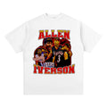 Nba T Shirt Allen Iverson Printed Short-Sleeved T-shirt Heavy Men and Women High-quality pure cotton comfortable and trendy clothing