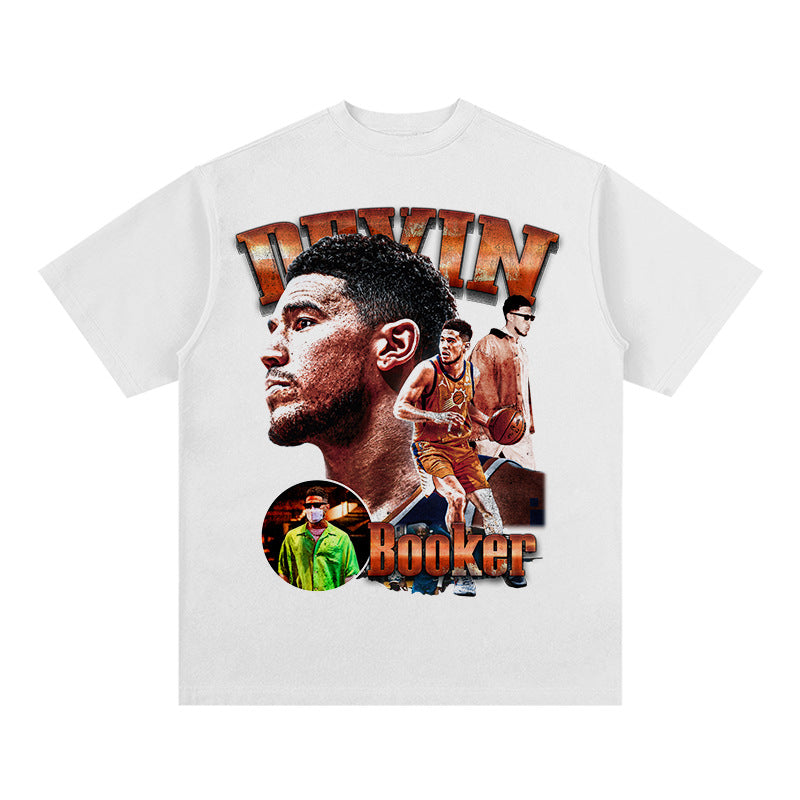 Nba T Shirt Basketball Jersey American Printed Short-Sleeved T-shirt Fashion Brand Men and Women High-quality pure cotton comfortable and trendy clothing