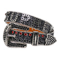 Hip-hop punk rhinestone belt letter accessories