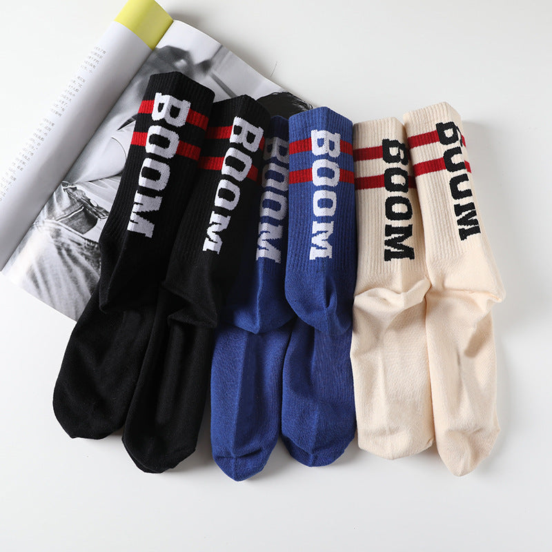 Men socks letterboomknee socks