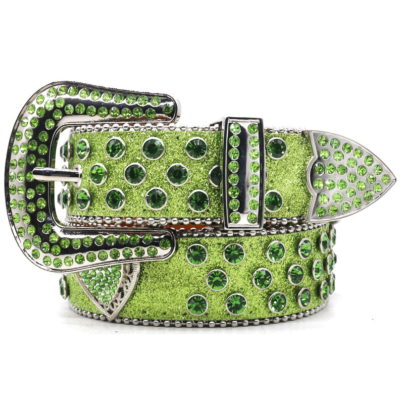 Hip-hop punk rhinestone belt punkfashion